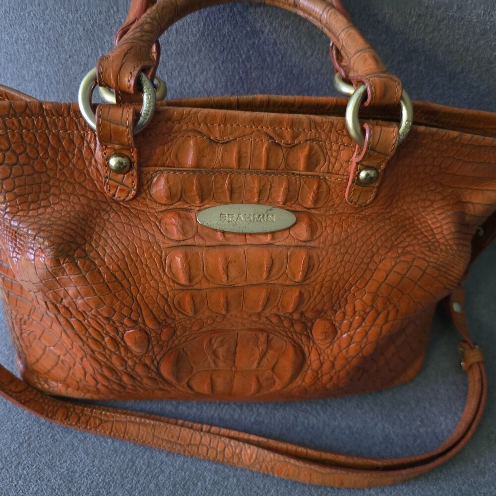 Brahmin -  Alden Melbourne Embossed Crocodile Handbag.